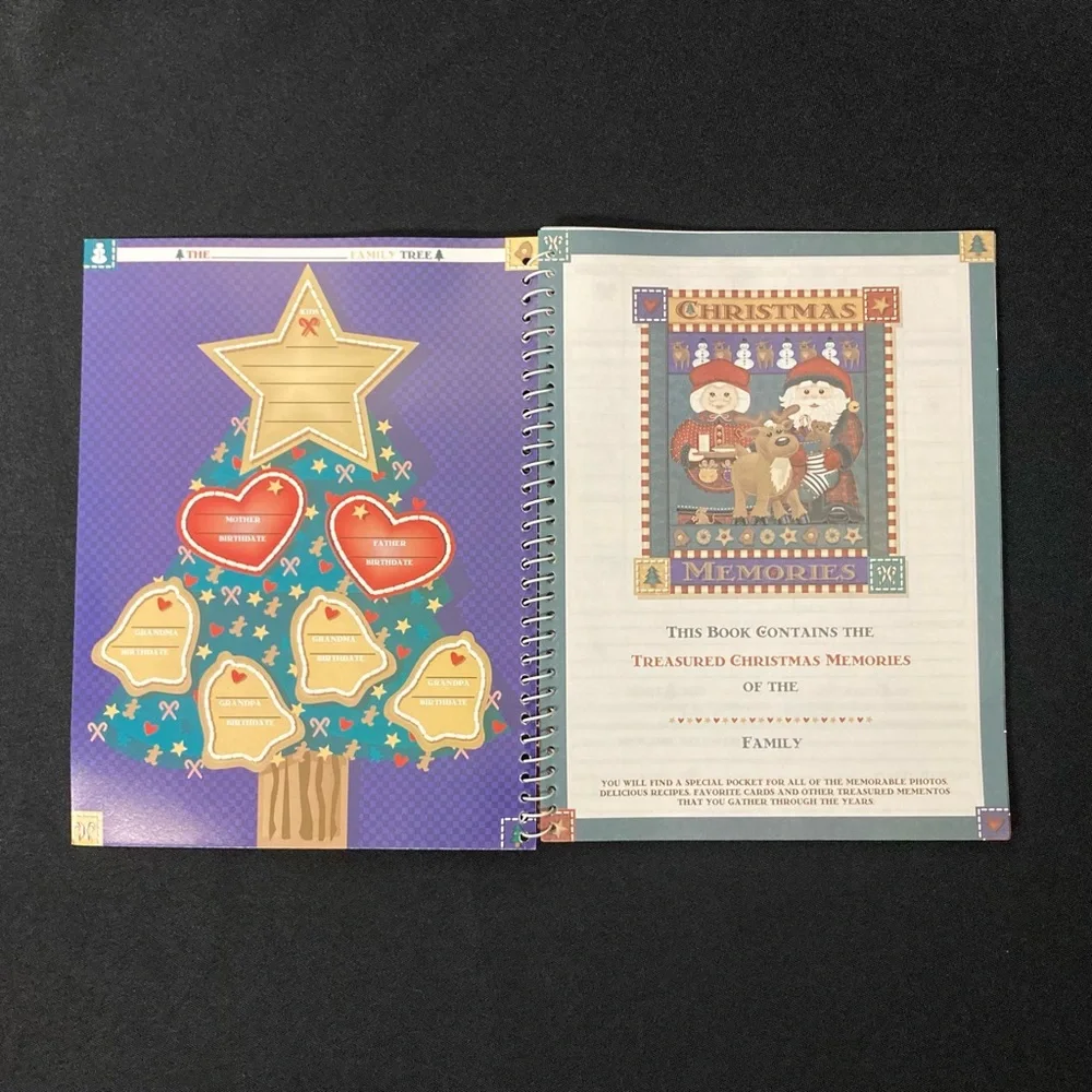 ⭐️ Vintage Christmas Memories Spiral Bound Yearly Journal